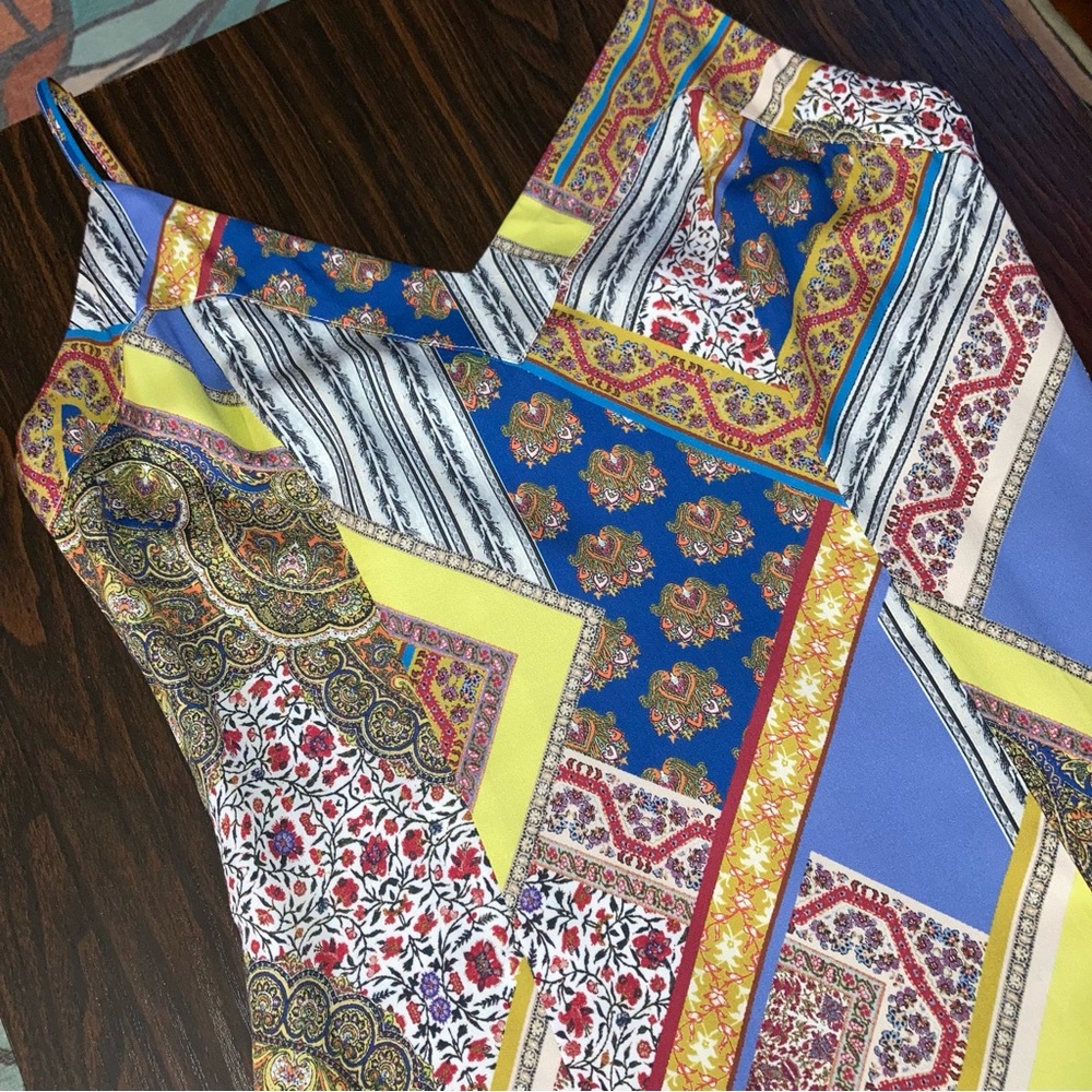 L'agence Patchwork Style Patterned Side Slit Dres… - image 2